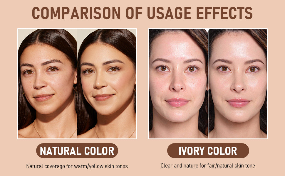 2 in 1 Luxury Anti-Wrinkle Foundation Stick, Long-Lasting Double Head Foundation Make Up Stick with Brush (BASE)